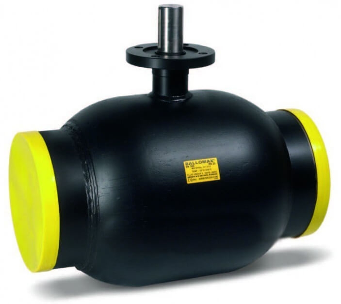 (ISO) КШТ Кран шаровой стальной полнопроходной под приварку под редуктор Ду-500 Ру-40 Broen Ballomax