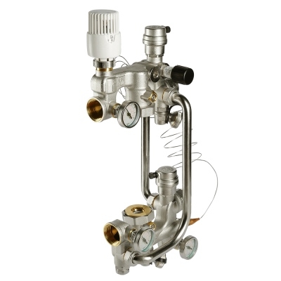 Насосно-смесительный узел с термоголовкой, без насоса, монтажная длина насоса 180 мм VALTEC /1/