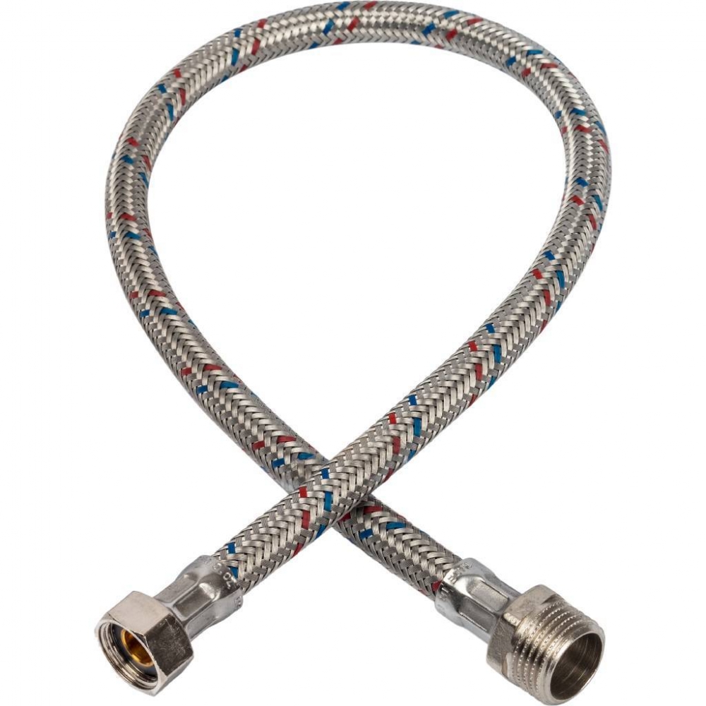 Гибкая подводка для воды шайба-гайка НР 1/2 х ВР 3/8, длина 600 мм STOUT