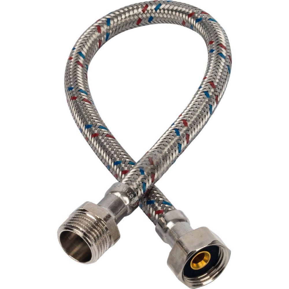 Гибкая подводка для воды шайба-гайка НР 1/2 х ВР 1/2, длина 400 мм STOUT /100/