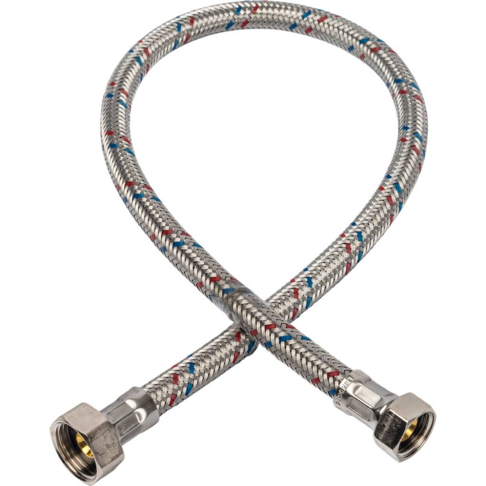 Гибкая подводка для воды гайка-гайка ВР 1/2 х ВР 3/8, длина 600 мм STOUT