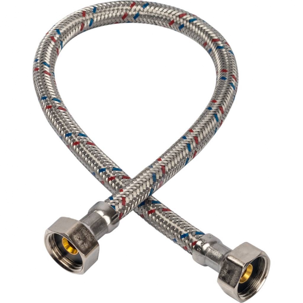 Гибкая подводка для воды гайка-гайка ВР 1/2 х ВР 1/2, длина 500 мм STOUT