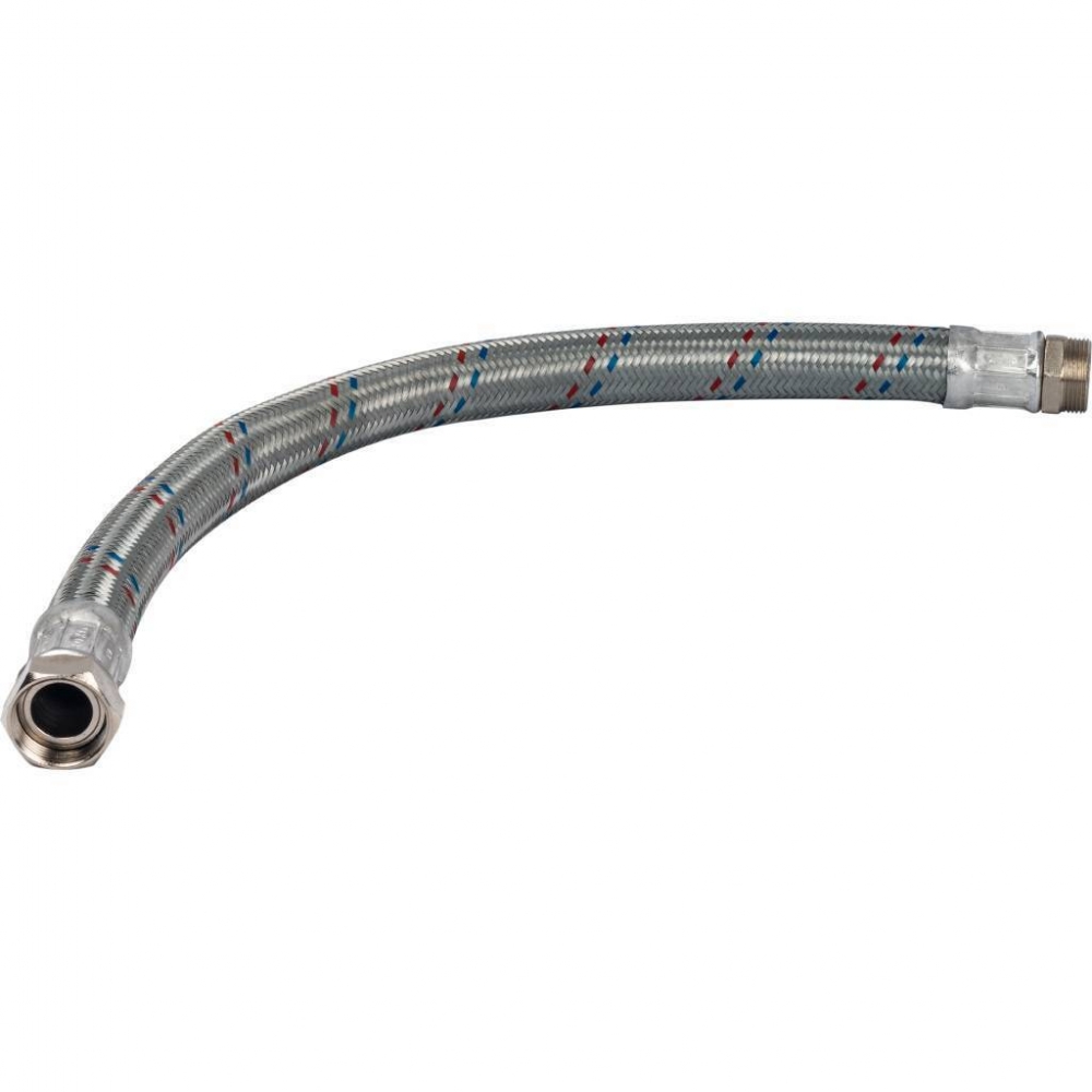 Гибкая подводка для воды шайба-гайка НР 1 1/4 х ВР 1 1/4, длина 800 мм STOUT