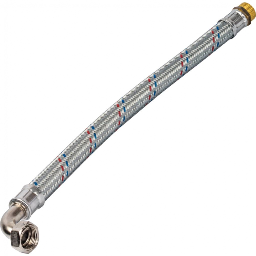 Гибкая подводка для воды шайба-гайка НР 1 х ВР 1, угловая, длина 600 мм STOUT