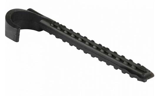 Дюбель-крюк одинарный для труб 25, длиной 80 мм STOUT /100/800/