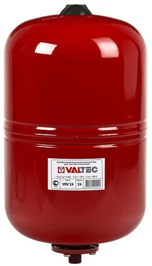 Расширительный мембранный бак для систем отопления (красный) 24л VALTEC /4/