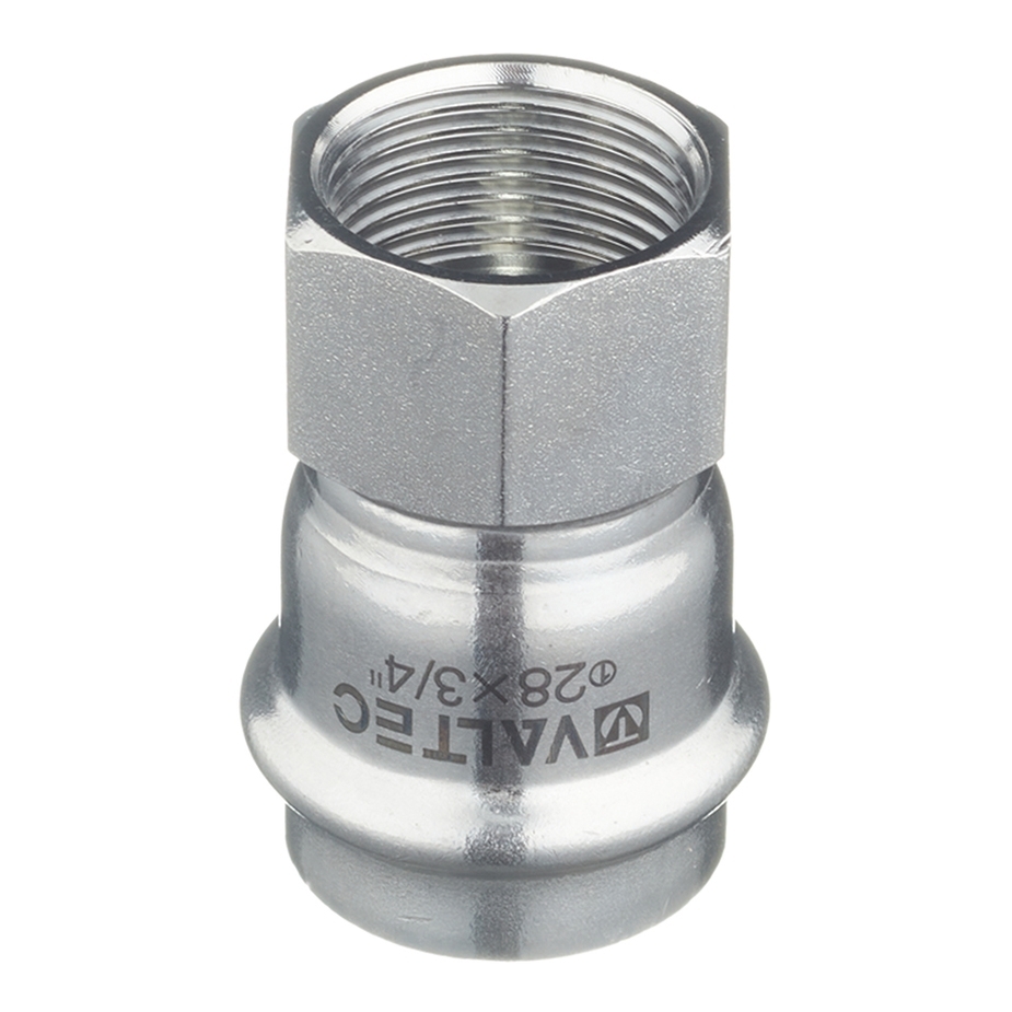 Соединитель пресс из нержавеющей стали с внутренней резьбой 28 х 3/4