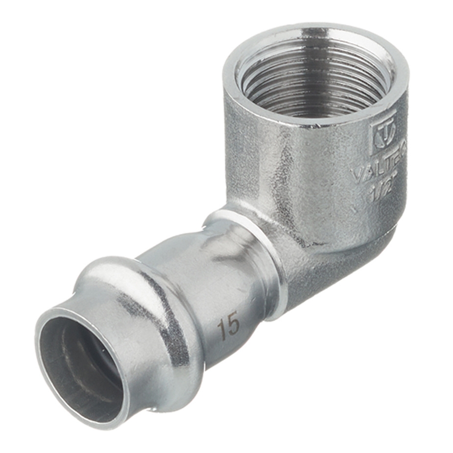 Угольник пресс из нержавеющей стали 90о с внутренней резьбой 35 х 1